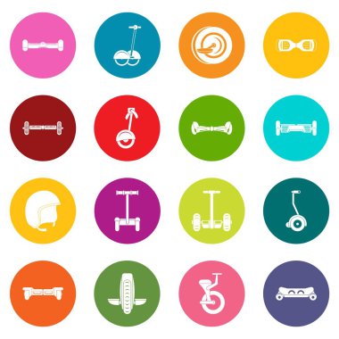 Scooter simgeler Dengeleme birçok renklerini ayarlama