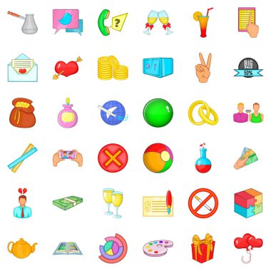 Twitter Icons set, karikatür tarzı