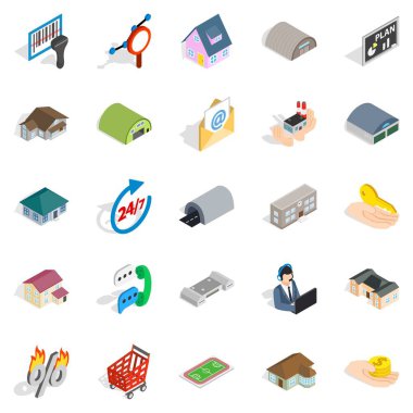 Fleapit Icons set, izometrik stili