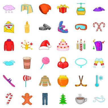 Tanımlama bilgisi Icons set, karikatür tarzı