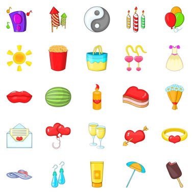 Servet Icons set, karikatür tarzı