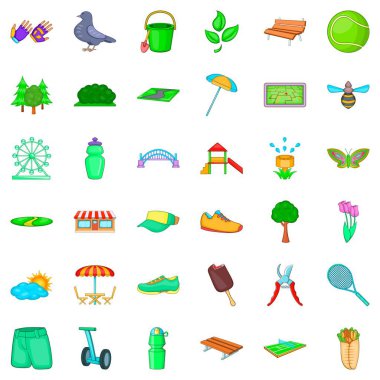 Ağaç Icons set, karikatür tarzı