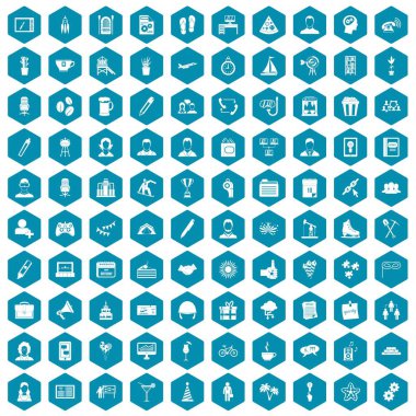 100 takım sapphirine mor simgeler oluşturma