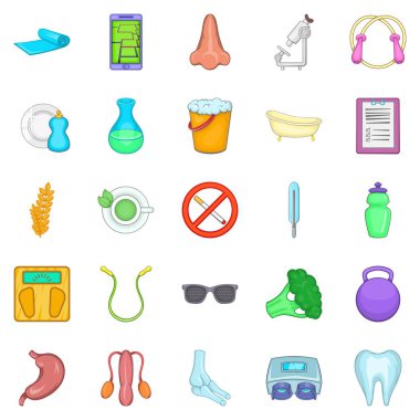 Kişisel doktoru Icons set, karikatür tarzı