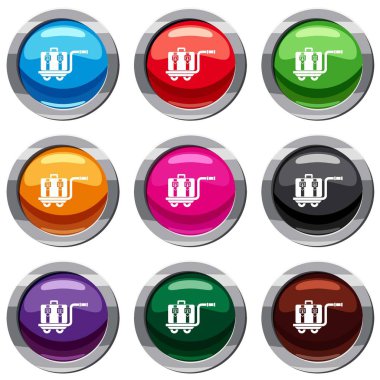 Bagaj arabası 9 koleksiyonu ayarla