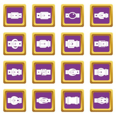 Mor ayarla simgeler kemer tokaları