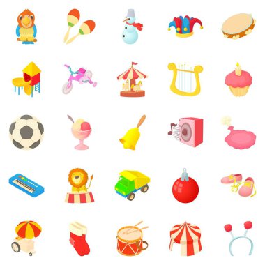 Çocuk Icons set, karikatür tarzı göstermek