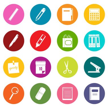 İleti örneği simgeleri simgeleri çok renk ayarla