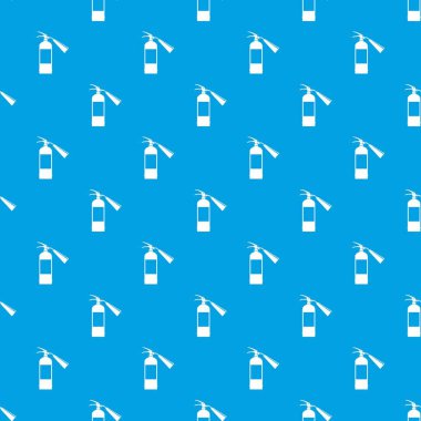 Yangın söndürücü desen kesintisiz mavi