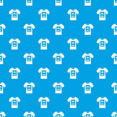 Yazdır adam portre desen kesintisiz mavi ile beyaz gömlek