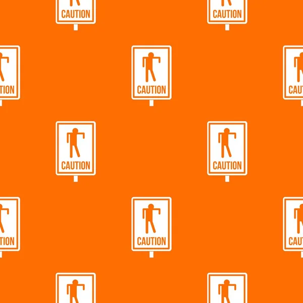 Modèle de panneau de route zombie sans couture — Image vectorielle