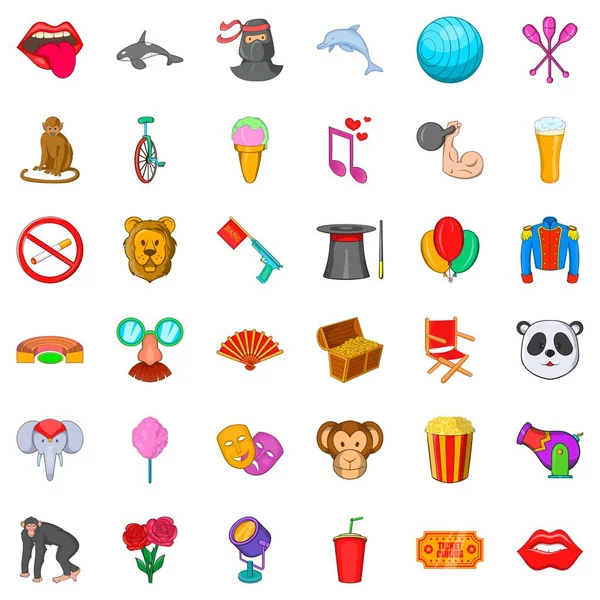 Karnaval Icons set, karikatür tarzı