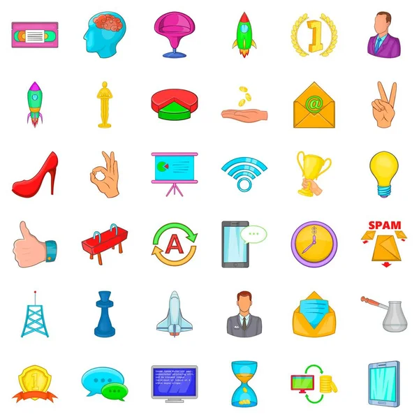 Icons set eğitim, karikatür tarzı