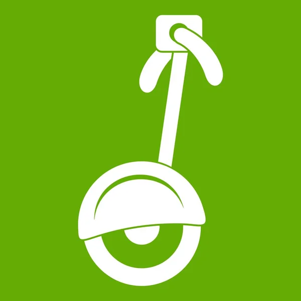 Jednokolka ikona zelená — Stockový vektor