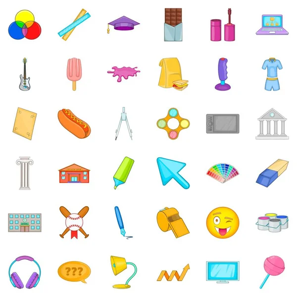 Beyzbol Icons set, karikatür tarzı