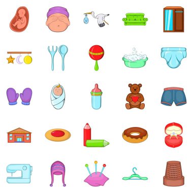 Kin Icons set, karikatür tarzı