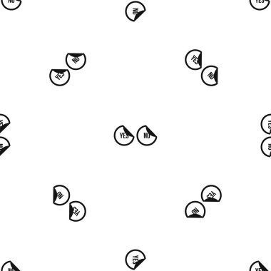 Evet ve Hayır düğmelerini sorunsuz siyah desen