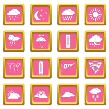 Hava Icons set pembe