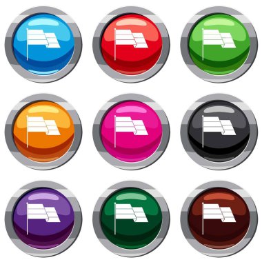 Bayrak 9 koleksiyonu ayarla