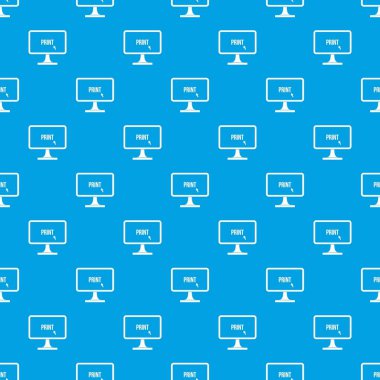 Bir bilgisayar monitörü desen kesintisiz mavi baskı kelime