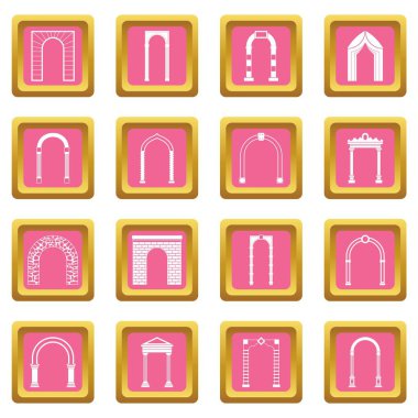Arch Icons set pembe