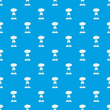 Adam baş desen kesintisiz mavi üzerinde kırmızı bulut ile