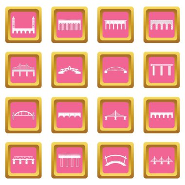 Köprü Icons set pembe