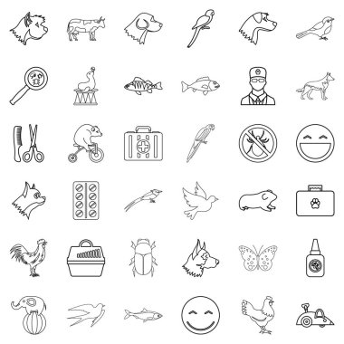 Icons set, anahat stili taşımak