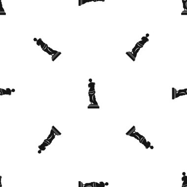 Antik heykel desen sorunsuz siyah