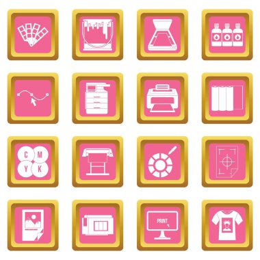 Yazdırma simgeler pembe