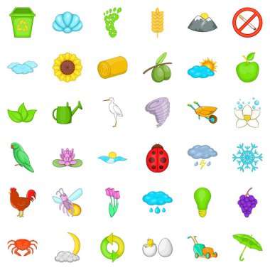 Eko Icons set, karikatür tarzı