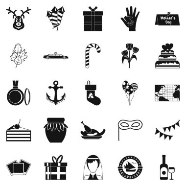 Festival Icons set, basit tarzı