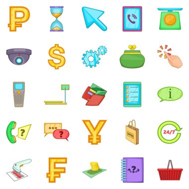 Kredi Icons set, karikatür tarzı