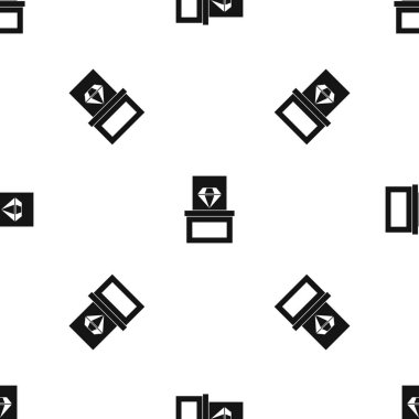 Kutusunda desen sorunsuz siyah elmas