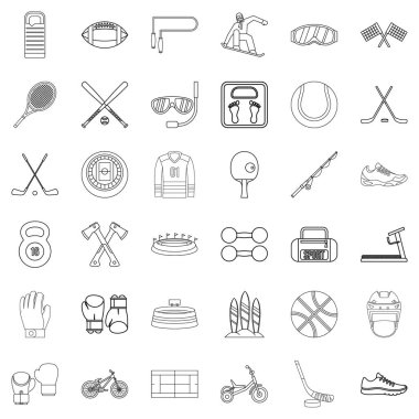 Stadyum Icons set, anahat stili