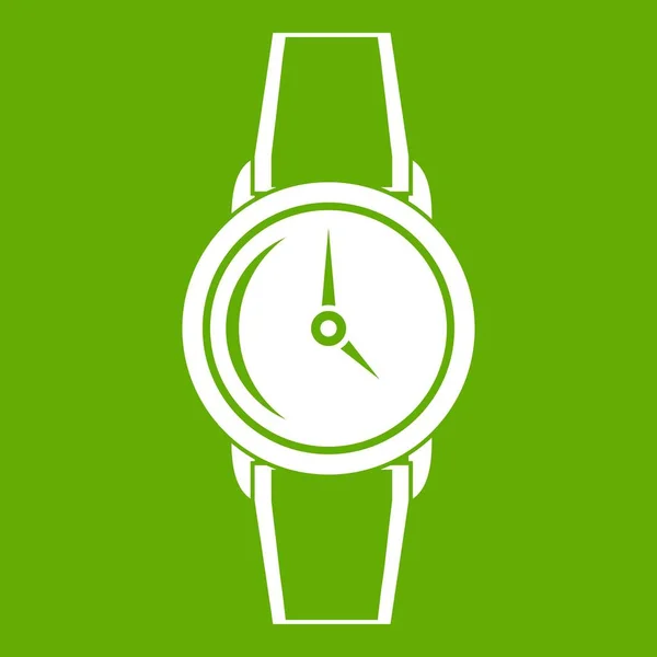 手表图标绿色 — 图库矢量图片