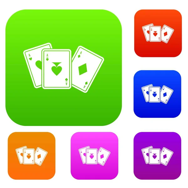 Juego de cartas colección conjunto — Vector de stock