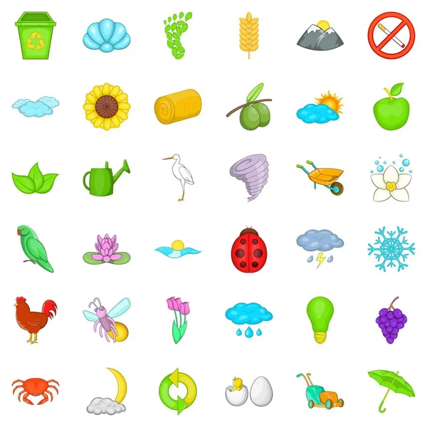 Eko Icons set, karikatür tarzı