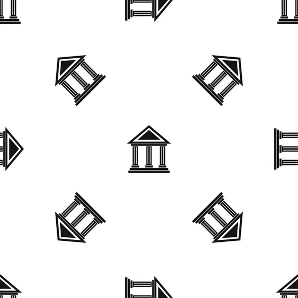Patrón de columnata negro sin costuras — Archivo Imágenes Vectoriales