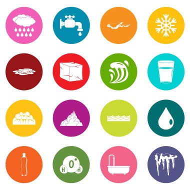 Simgeler birçok renk kümesi su