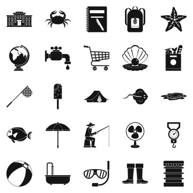 Karides Icons set, basit tarzı