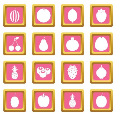Meyve simgeler pembe