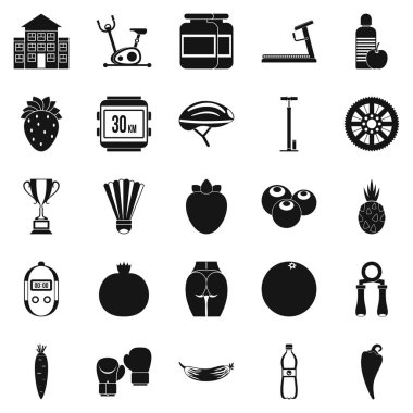Hapları Icons set, basit tarzı
