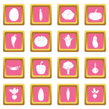 Sebze simgeler pembe