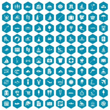 100 su rekreasyon simgeler sapphirine menekşe