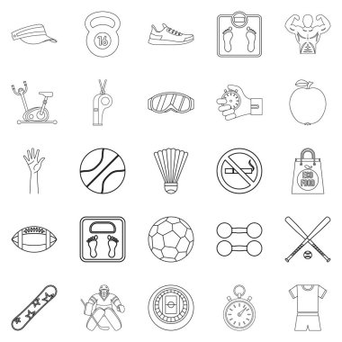 Canlılık Icons set, anahat stili