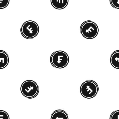 Frangı paralar desen sorunsuz siyah