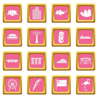 Singapur simgeler pembe