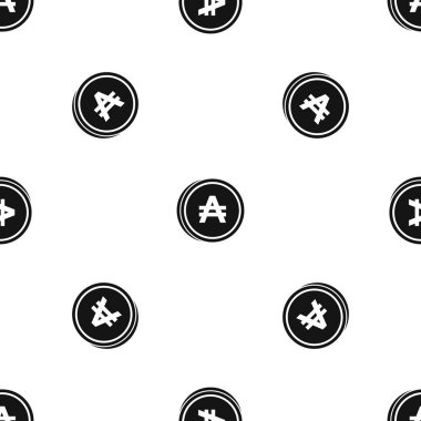 Madeni para austral desen sorunsuz siyah