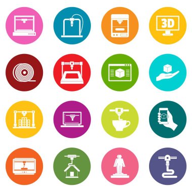 3D baskı simgeleri çok renk ayarla